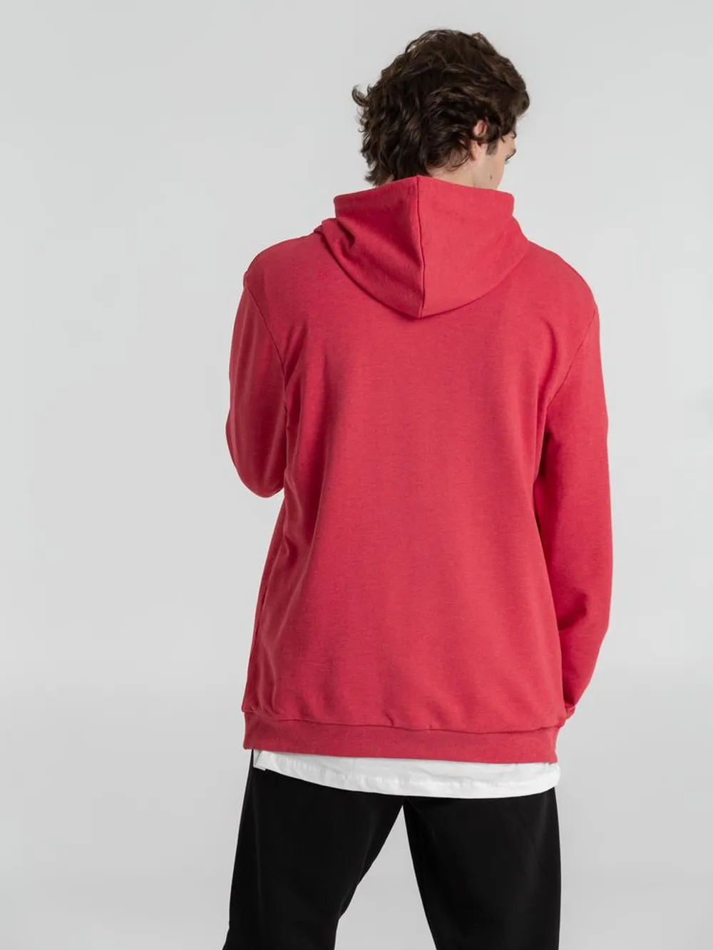 Толстовка с капюшоном унисекс Hoodie, красный меланж, размер XXL заказать онлайн с вашим дизайном на заказ в Москве и области
