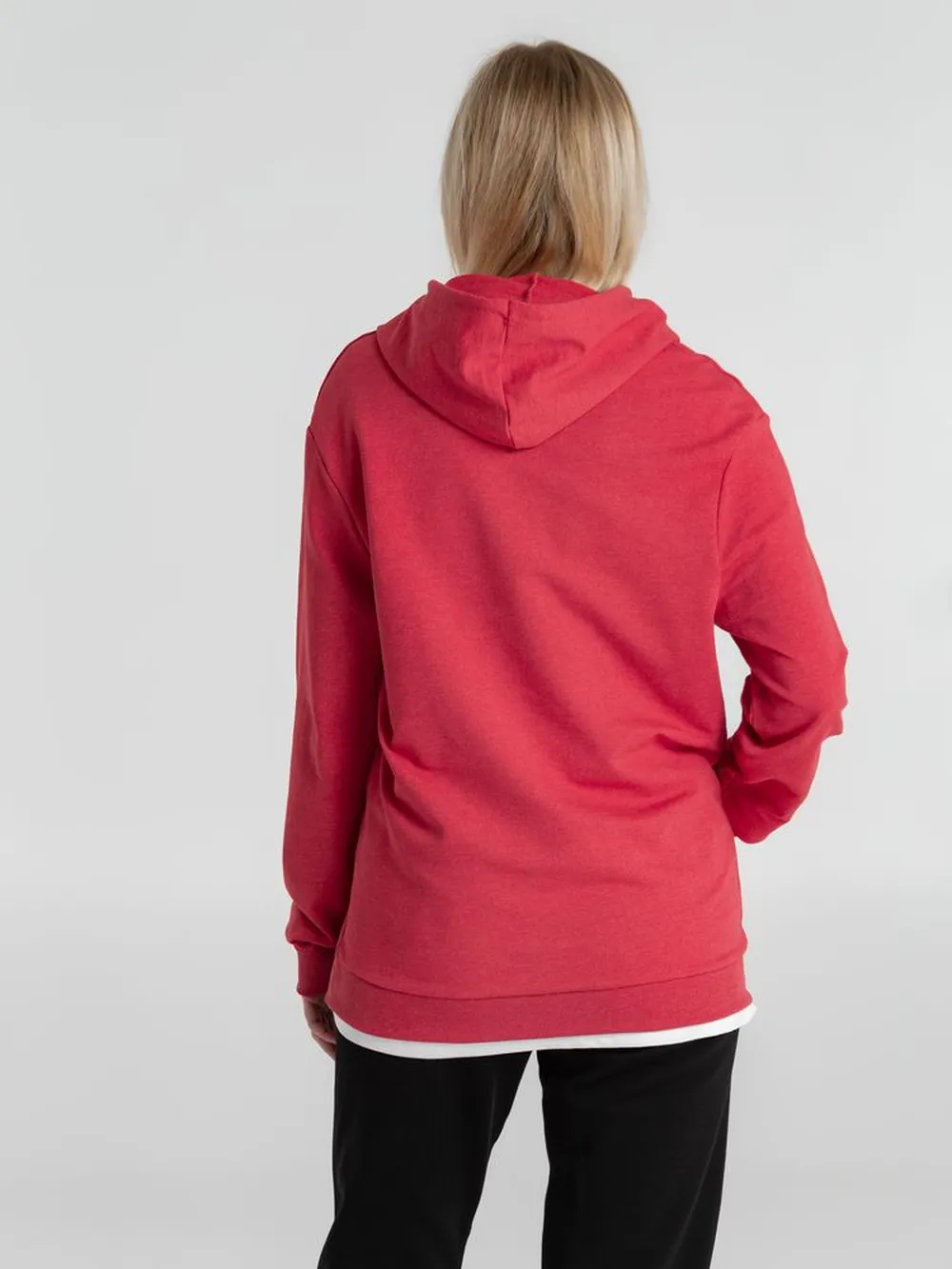 Толстовка с капюшоном унисекс Hoodie, красный меланж, размер XXL заказать онлайн с вашим дизайном на заказ в Москве и области