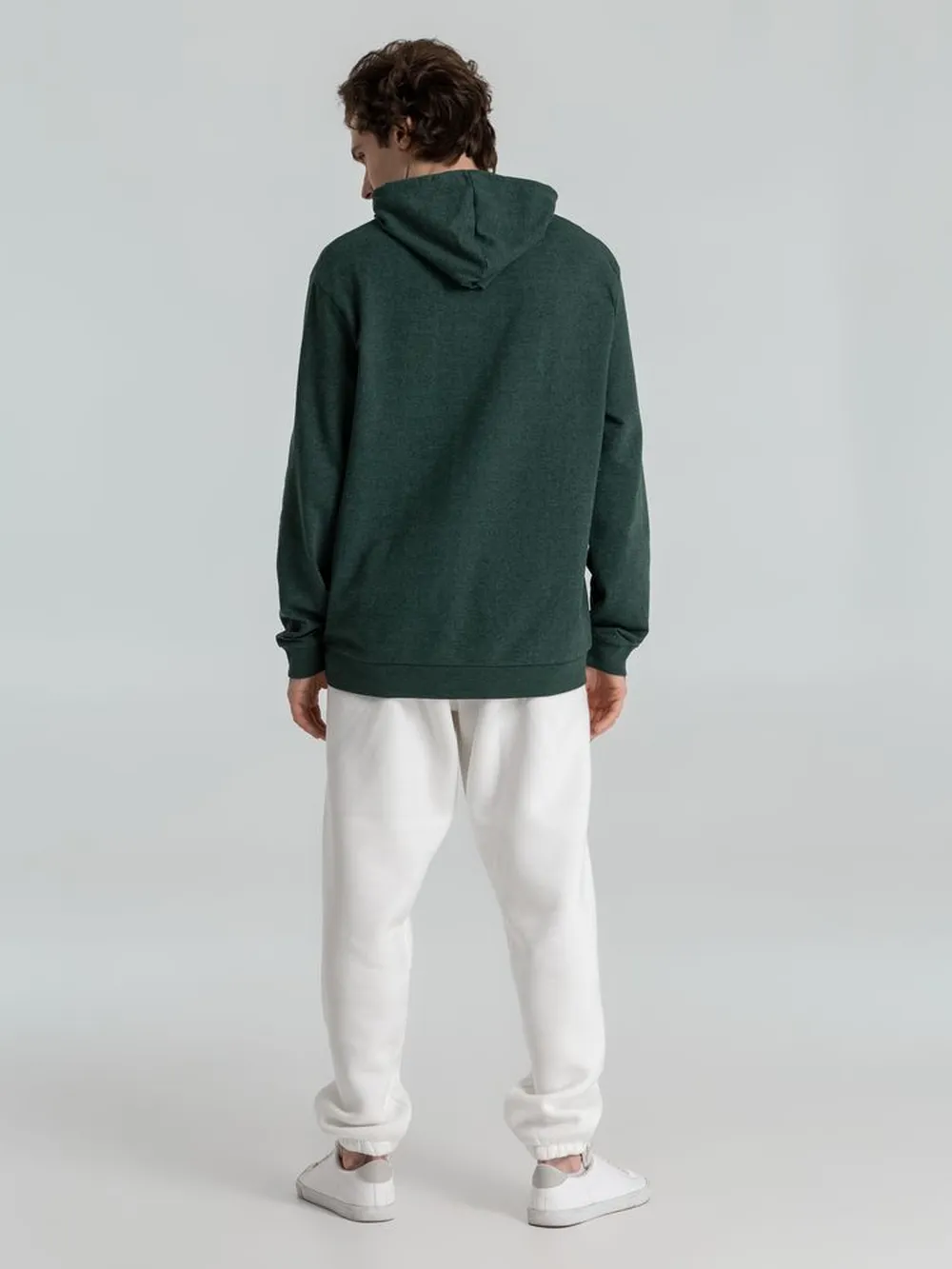Толстовка с капюшоном унисекс Hoodie, темно-зеленый меланж заказать онлайн с вашим дизайном на заказ в Москве и области