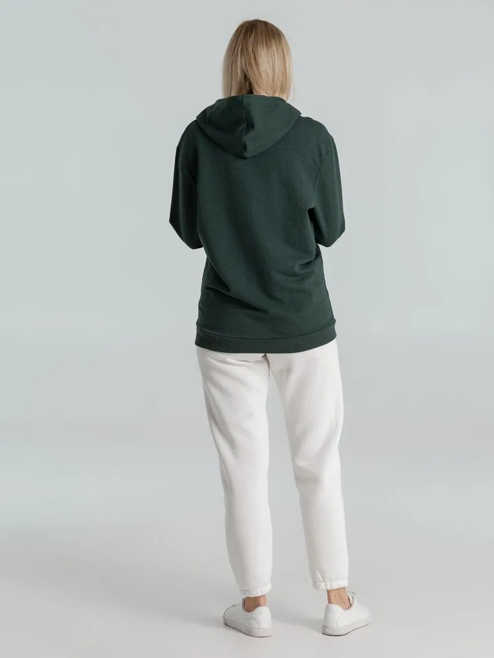 Толстовка с капюшоном унисекс Hoodie, темно-зеленый меланж заказать онлайн с вашим дизайном на заказ в Москве и области