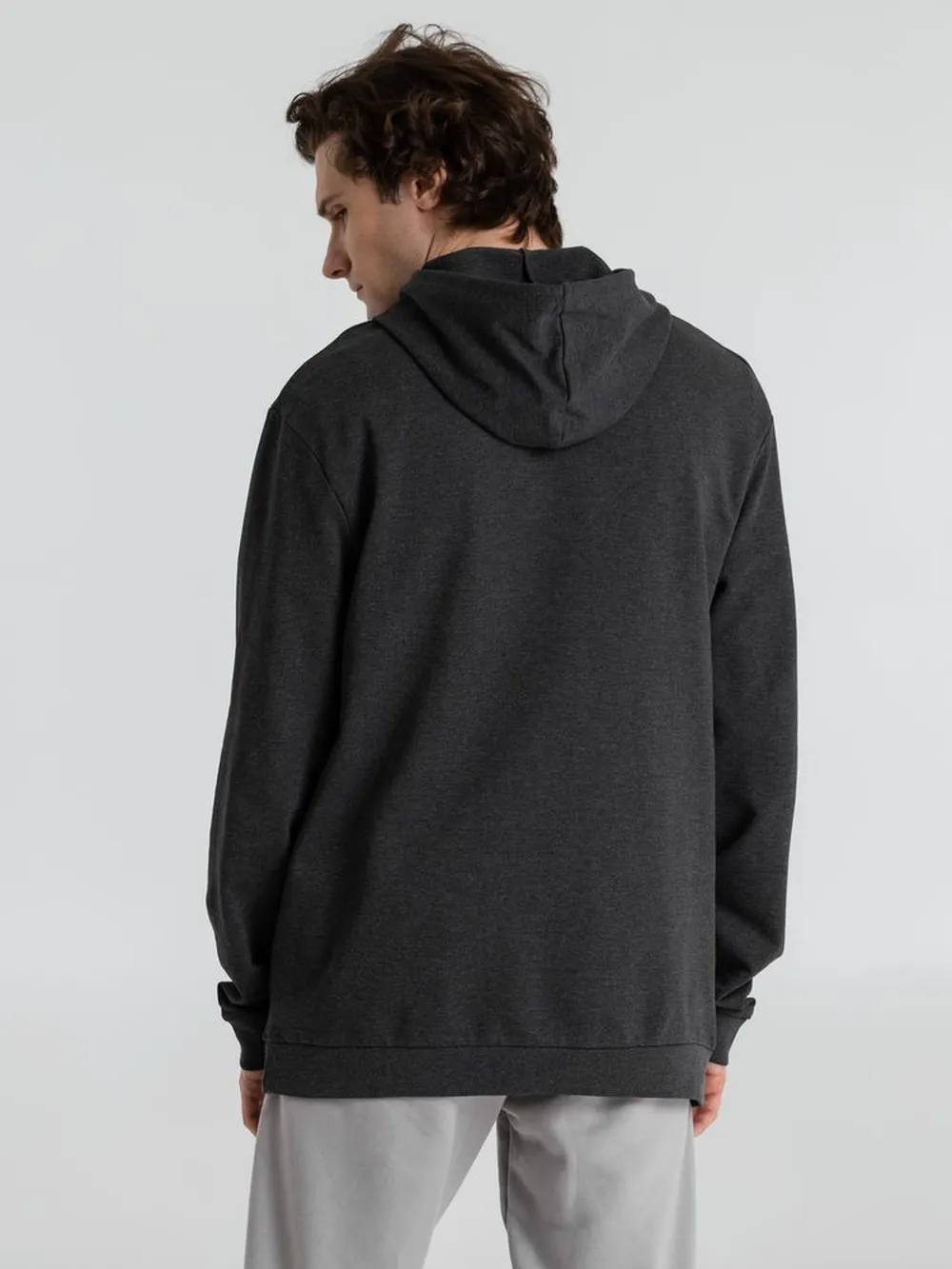 Толстовка с капюшоном унисекс Hoodie, серый меланж (антрацит) заказать онлайн с вашим дизайном на заказ в Москве и области