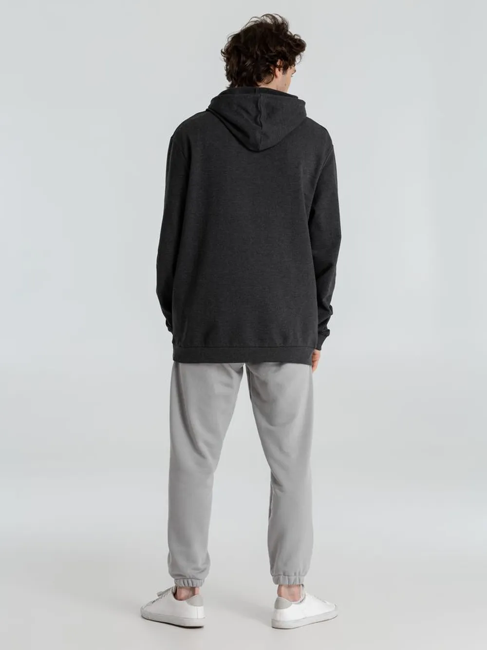 Толстовка с капюшоном унисекс Hoodie, серый меланж (антрацит) заказать онлайн с вашим дизайном на заказ в Москве и области