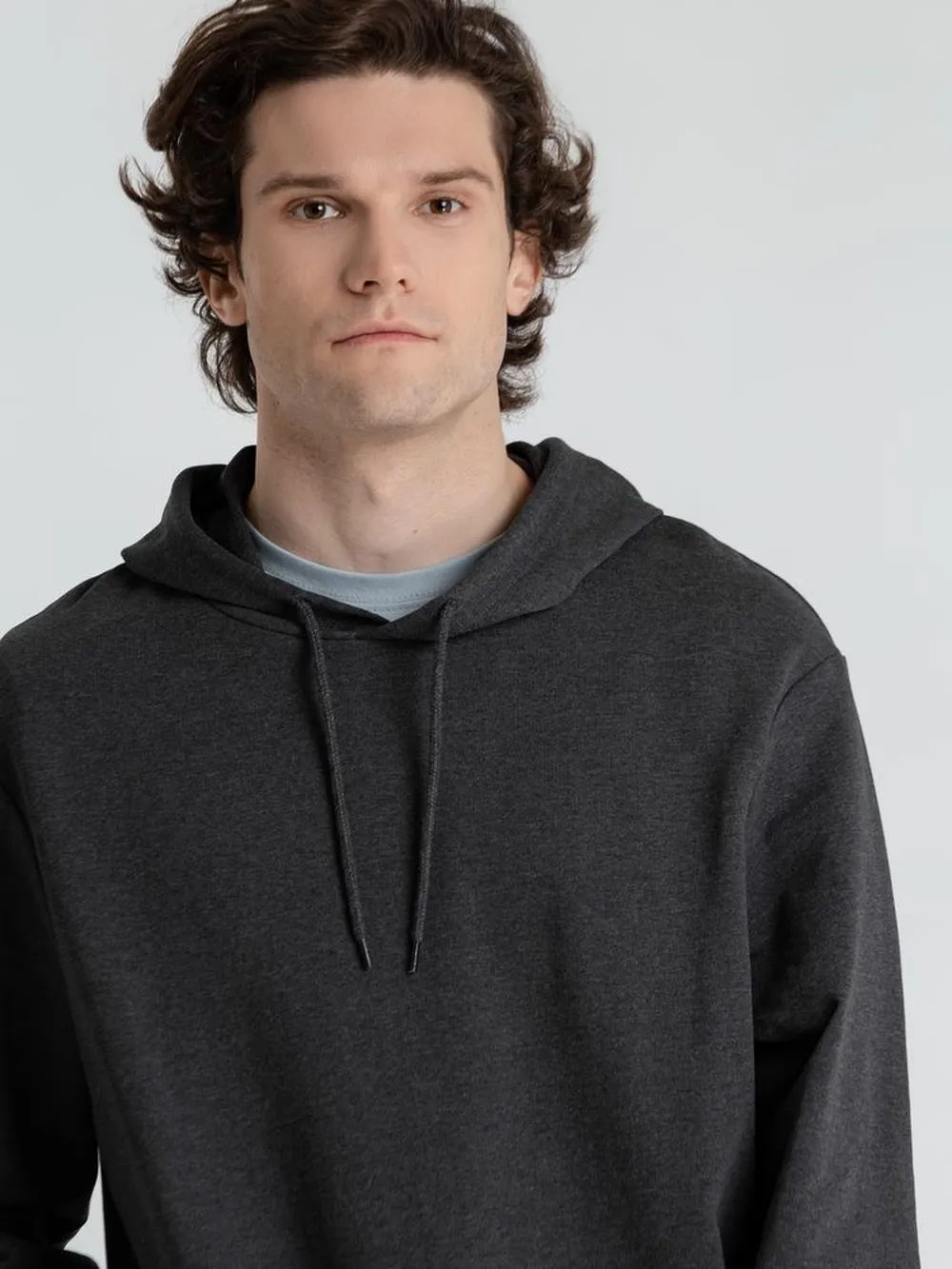 Толстовка с капюшоном унисекс Hoodie, серый меланж (антрацит) заказать онлайн с вашим дизайном на заказ в Москве и области