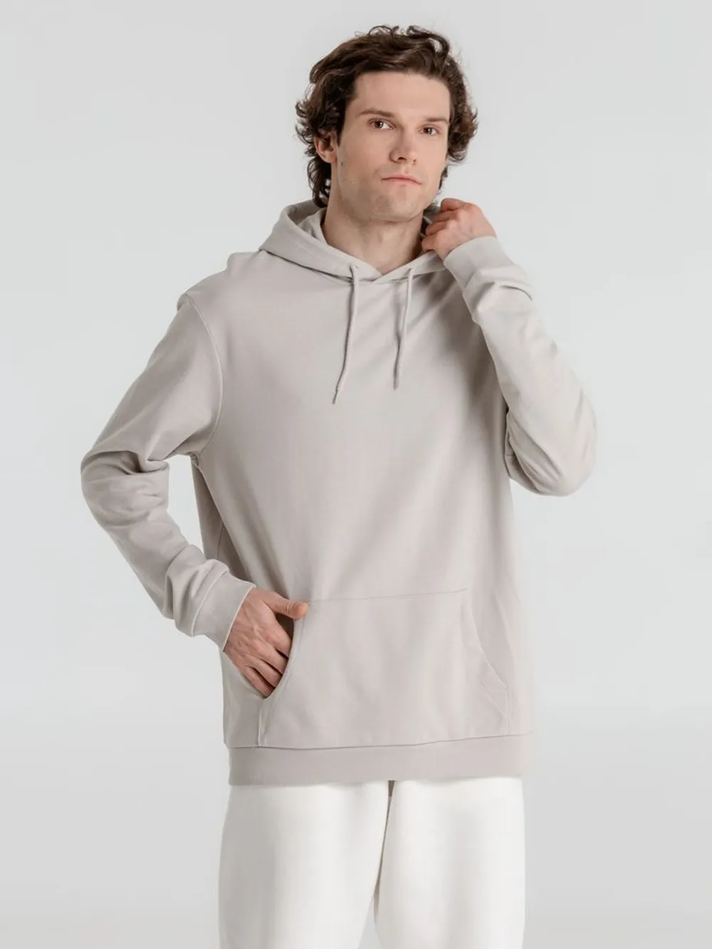 Толстовка с капюшоном унисекс Hoodie, дымчато-серая, размер XS заказать онлайн с вашим дизайном на заказ в Москве и области