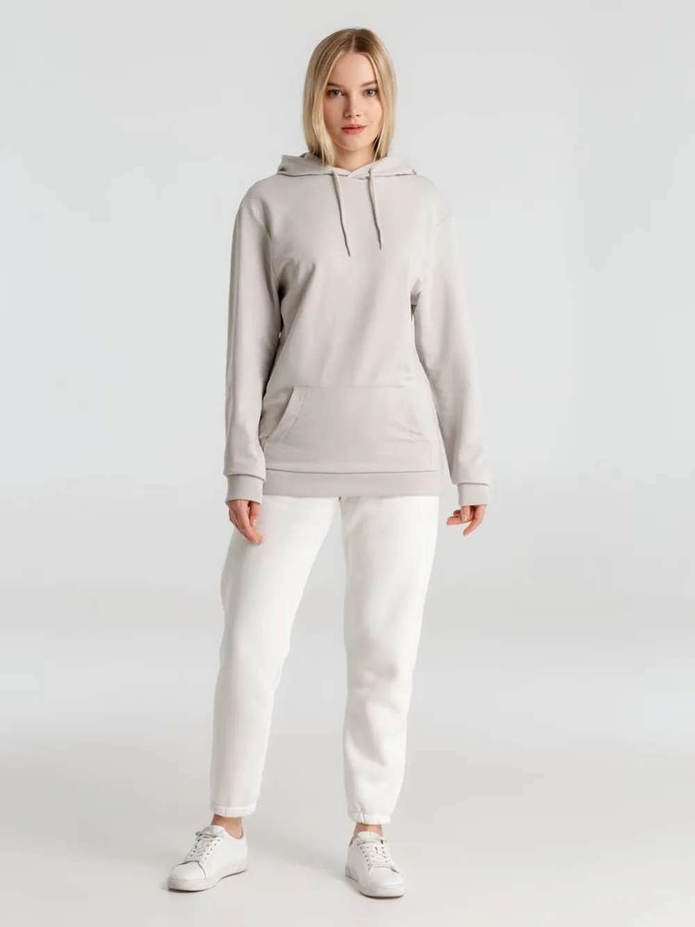 Толстовка с капюшоном унисекс Hoodie, дымчато-серая, размер XS заказать онлайн с вашим дизайном на заказ в Москве и области