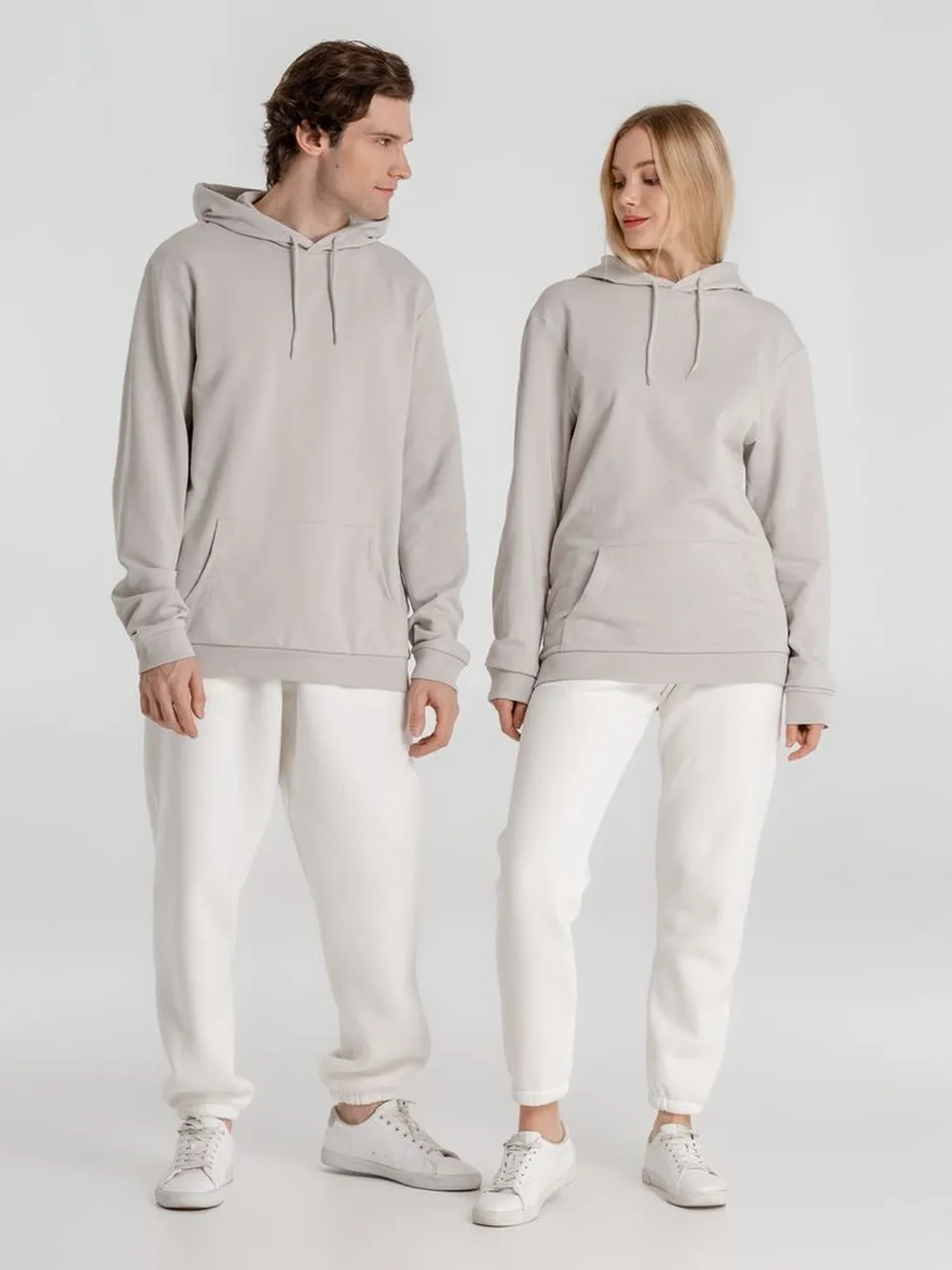 Толстовка с капюшоном унисекс Hoodie, дымчато-серая, размер XS заказать онлайн с вашим дизайном на заказ в Москве и области
