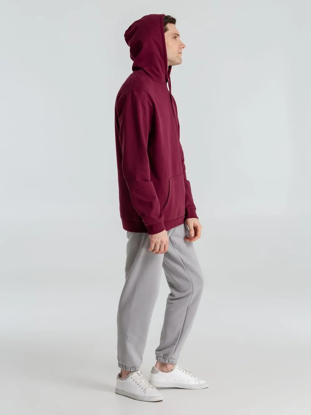 Толстовка с капюшоном унисекс Hoodie, бордовая, размер 3XL заказать онлайн с вашим дизайном на заказ в Москве и области