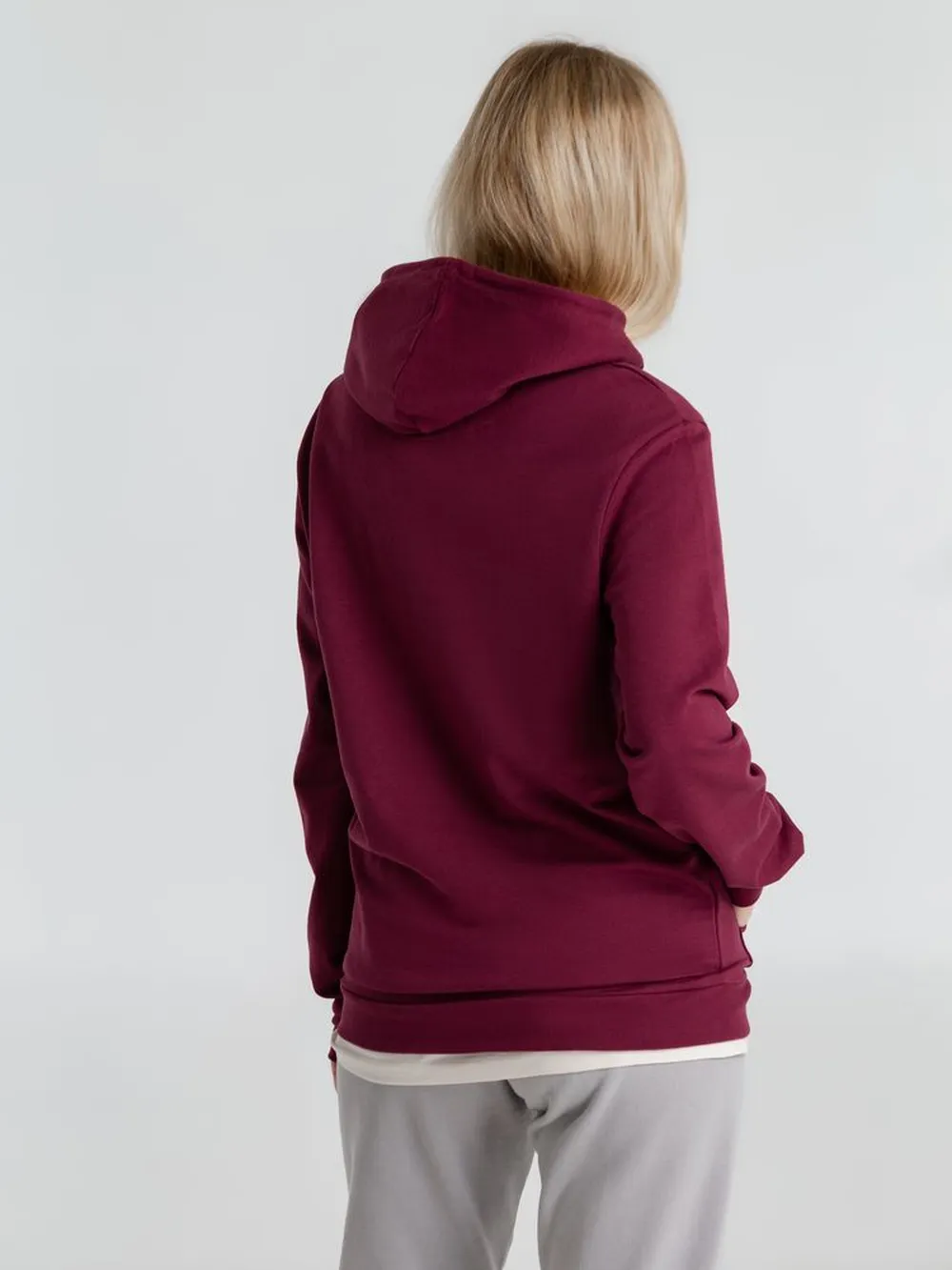 Толстовка с капюшоном унисекс Hoodie, бордовая, размер 3XL заказать онлайн с вашим дизайном на заказ в Москве и области