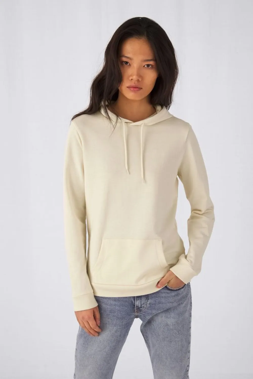 Толстовка с капюшоном женская Hoodie, бежевая (nude) заказать онлайн с вашим дизайном на заказ в Москве и области