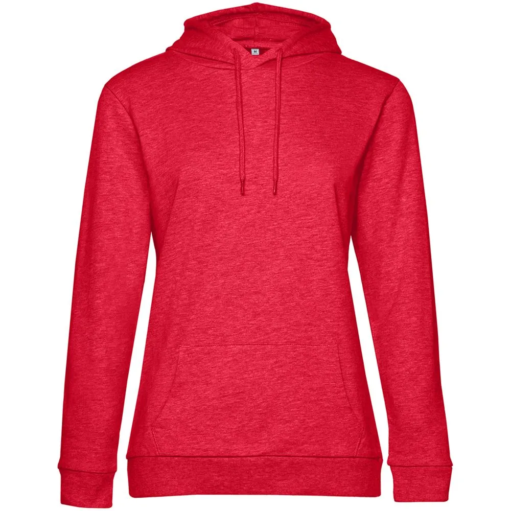 Толстовка с капюшоном женская Hoodie, красный меланж, размер L заказать онлайн с вашим дизайном на заказ в Москве и области