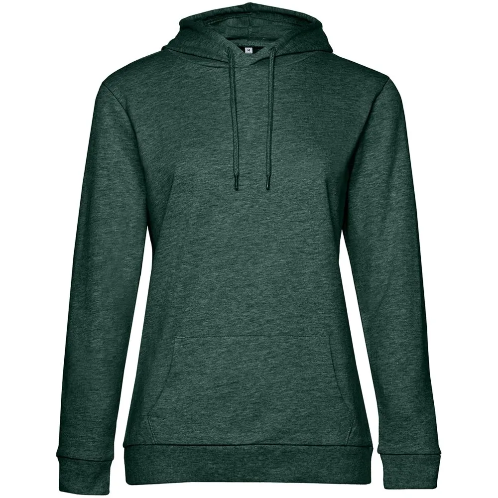 Толстовка с капюшоном женская Hoodie, темно-зеленый меланж, размер M заказать онлайн с вашим дизайном на заказ в Москве и области