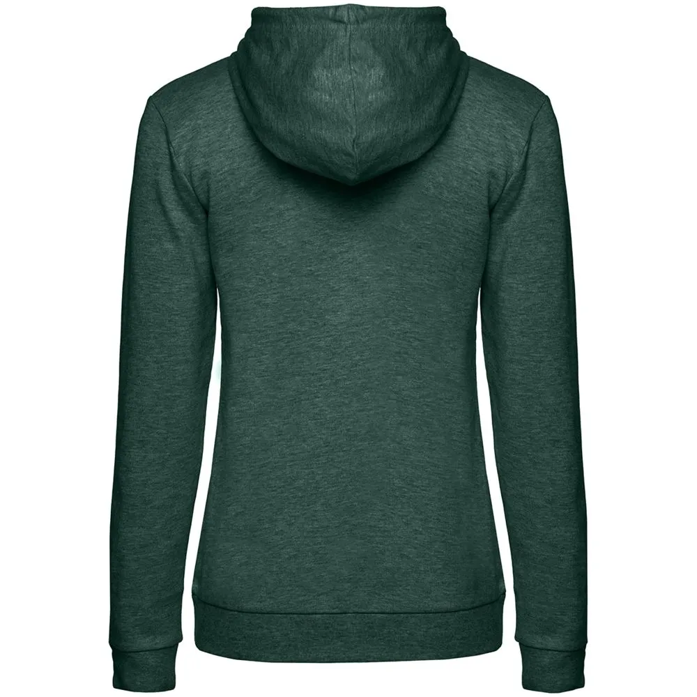 Толстовка с капюшоном женская Hoodie, темно-зеленый меланж, размер M заказать онлайн с вашим дизайном на заказ в Москве и области