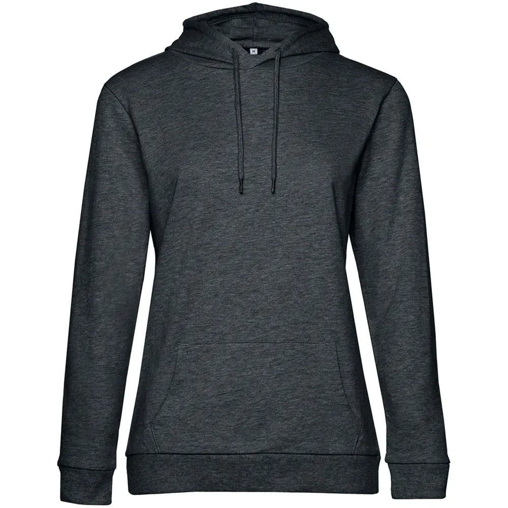Толстовка с капюшоном женская Hoodie, серый меланж (антрацит), размер M заказать онлайн с вашим дизайном на заказ в Москве и области
