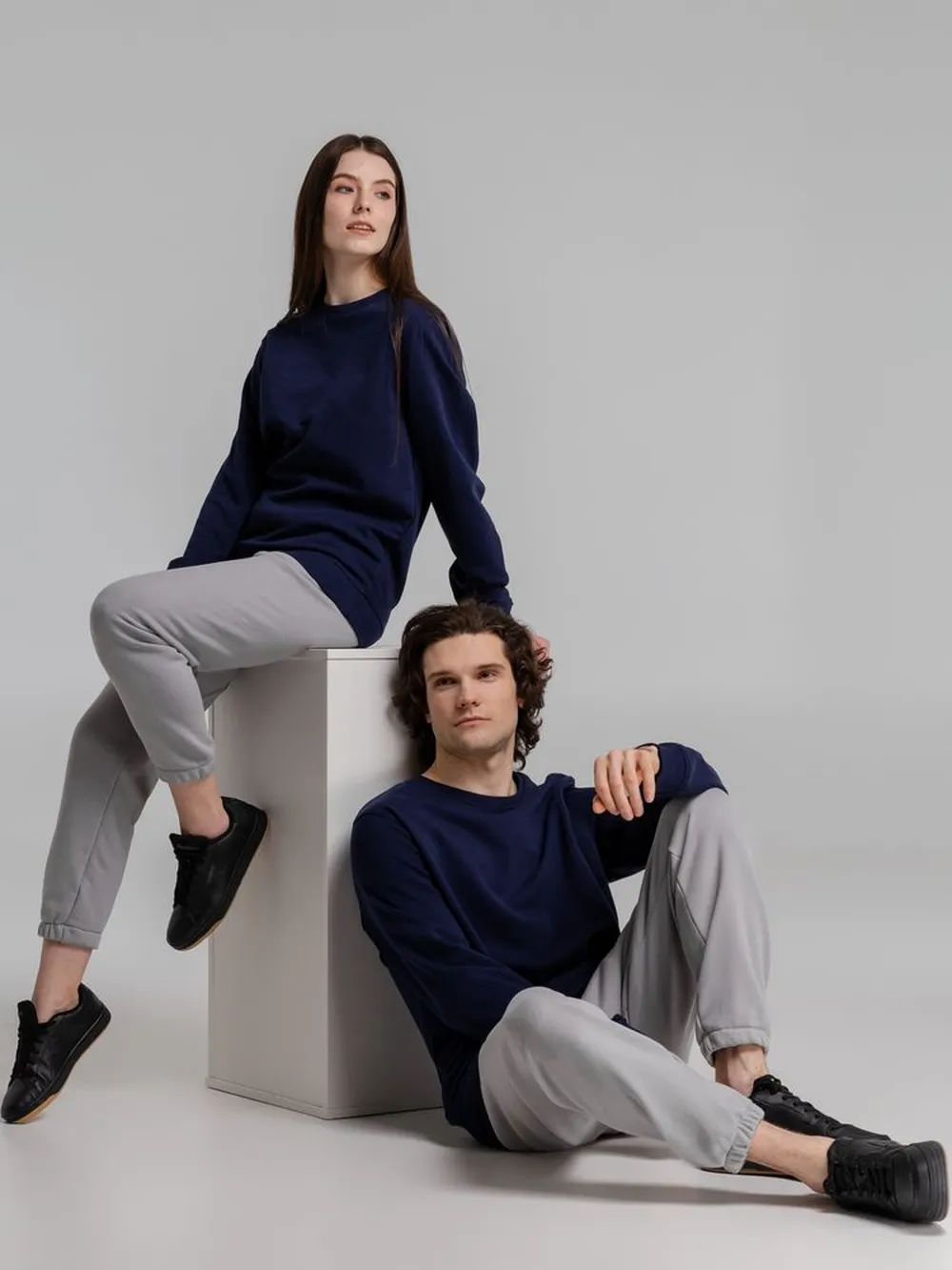 Свитшот унисекс BNC Inspire (Organic), темно-синий, размер 3XL заказать онлайн с вашим дизайном на заказ в Москве и области