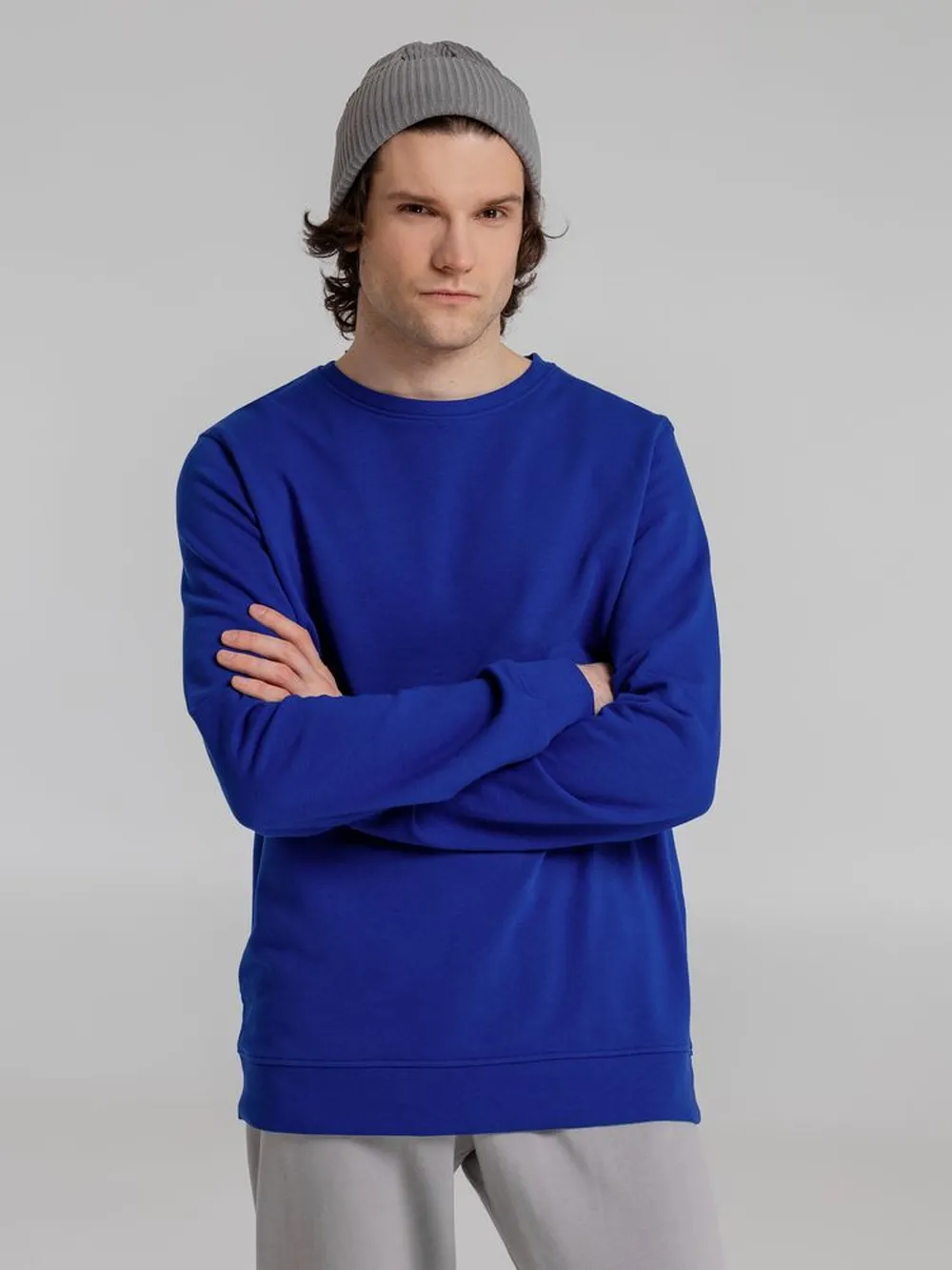 Свитшот унисекс BNC Inspire (Organic), ярко-синий, размер XS заказать онлайн с вашим дизайном на заказ в Москве и области