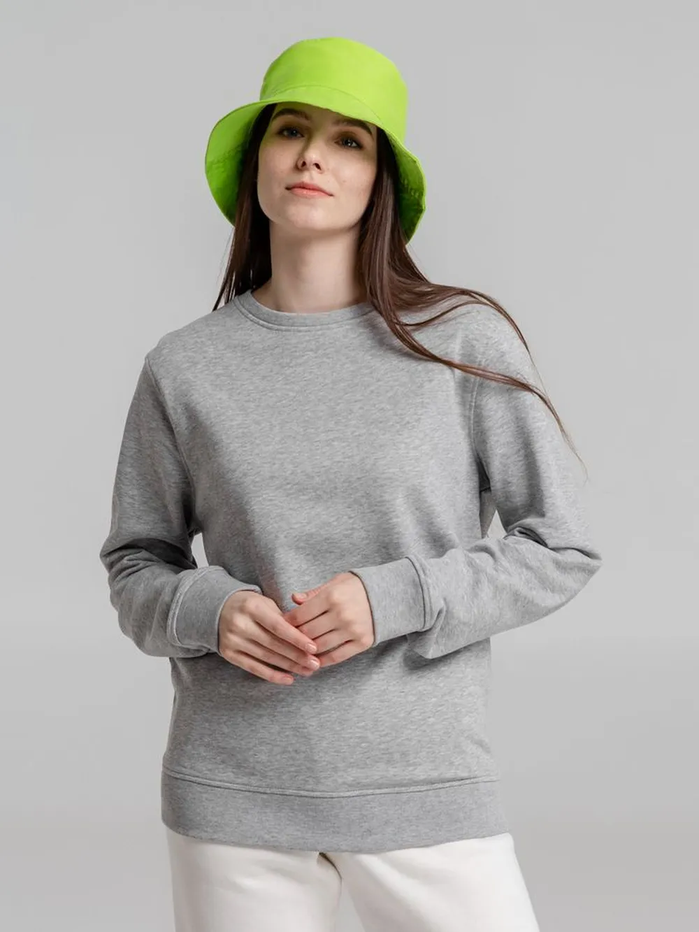Свитшот унисекс BNC Inspire (Organic), серый меланж, размер XXL заказать онлайн с вашим дизайном на заказ в Москве и области