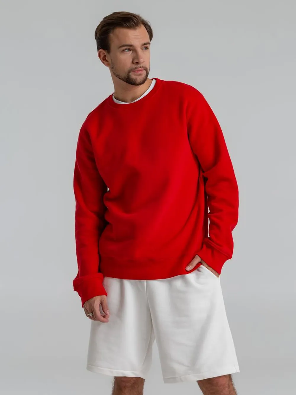 Свитшот унисекс King, красный, размер XL заказать онлайн с вашим дизайном на заказ в Москве и области