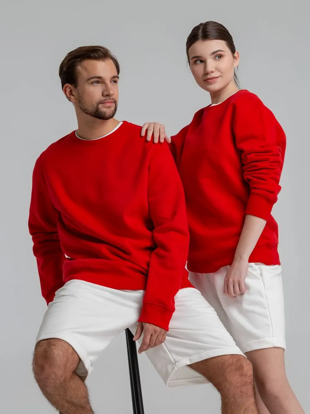 Свитшот унисекс King, красный, размер XL заказать онлайн с вашим дизайном на заказ в Москве и области