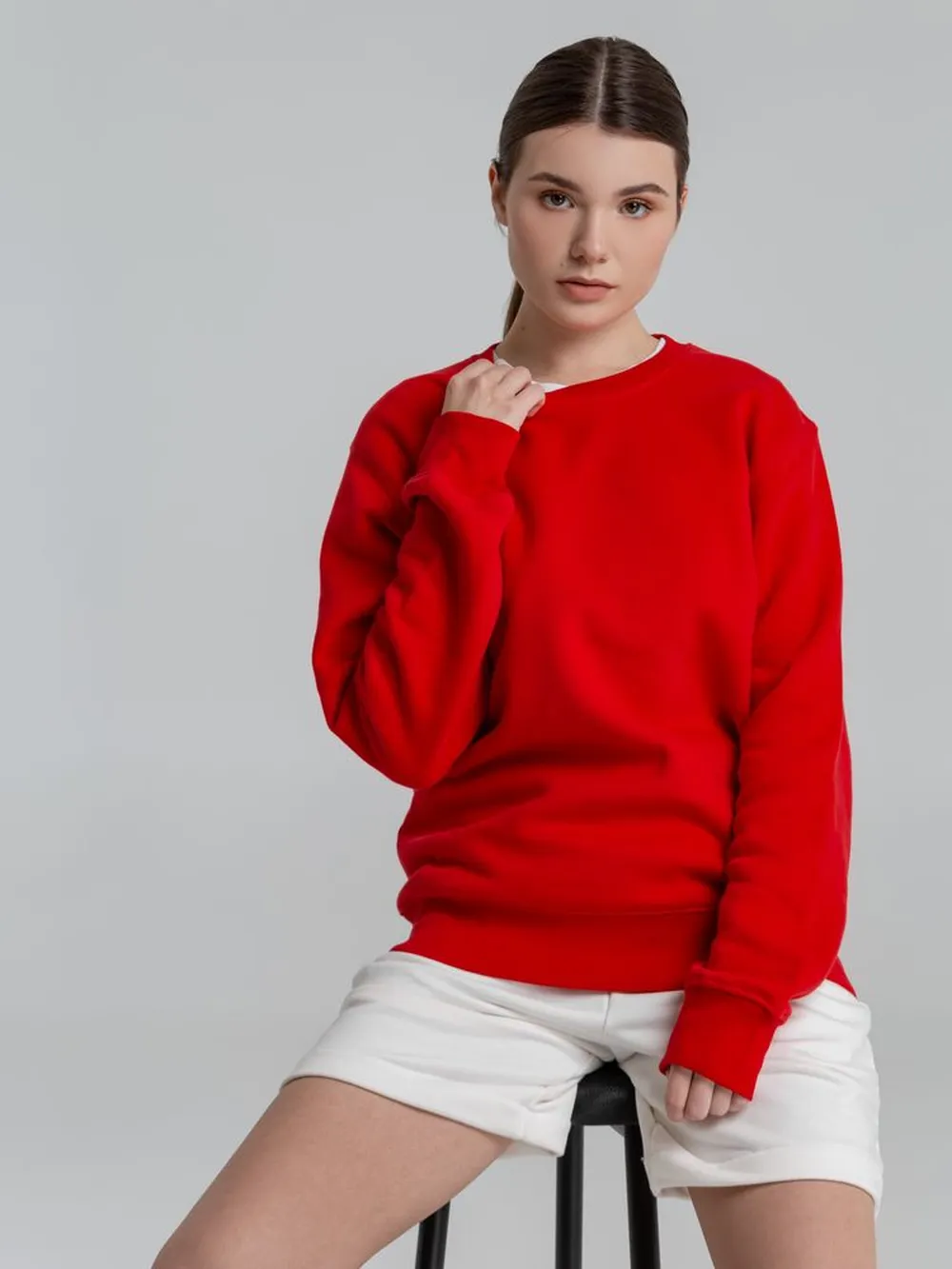 Свитшот унисекс King, красный, размер XL заказать онлайн с вашим дизайном на заказ в Москве и области