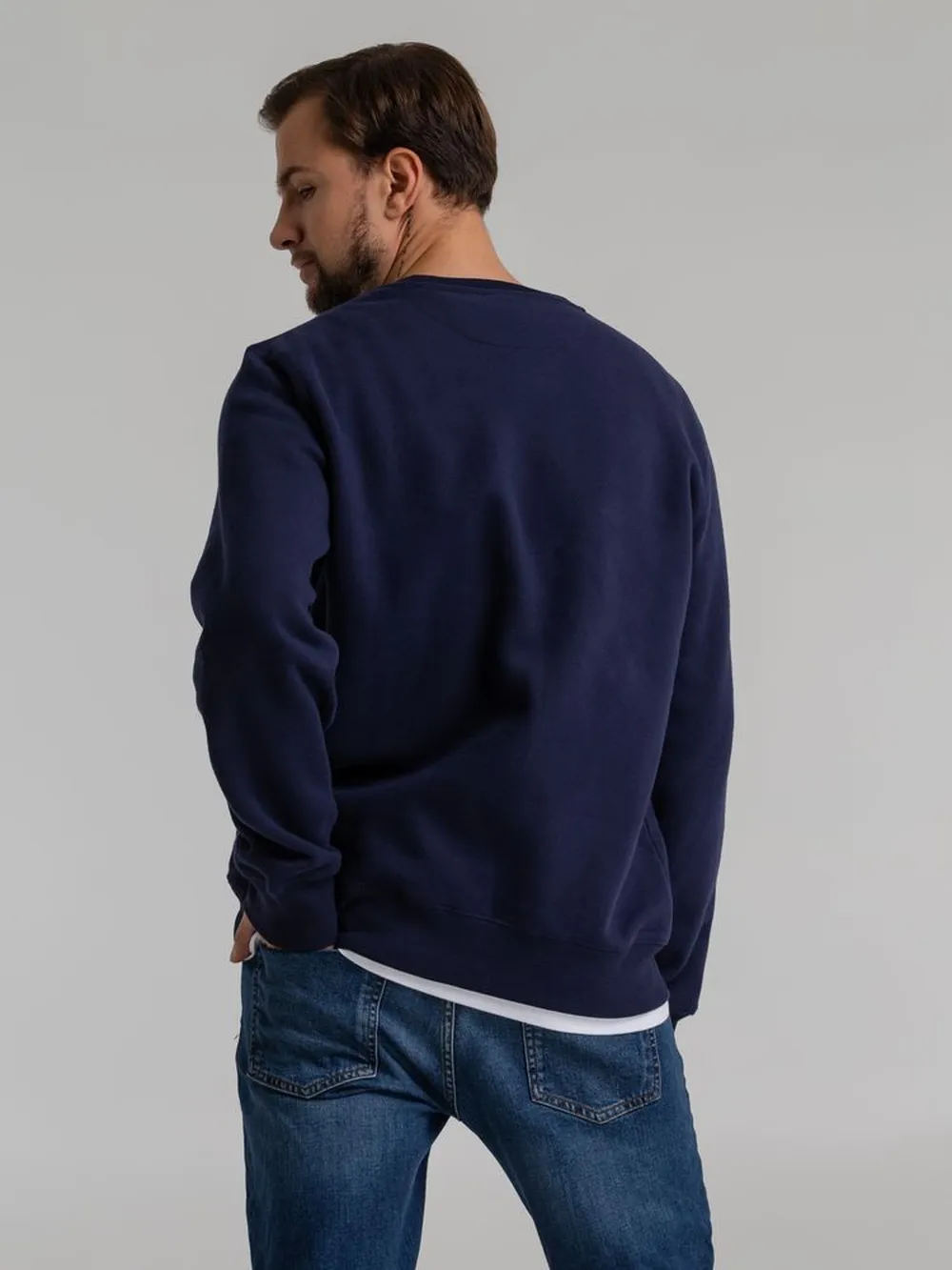 Свитшот унисекс King, темно-синий заказать онлайн с вашим дизайном на заказ в Москве и области