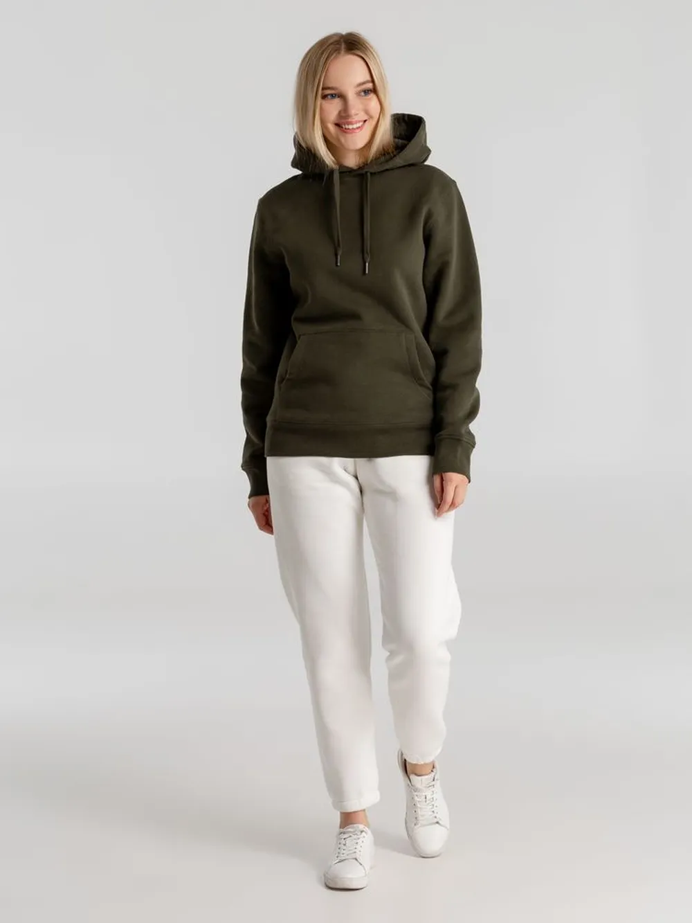 Толстовка с капюшоном унисекс King, хаки, размер XL заказать онлайн с вашим дизайном на заказ в Москве и области