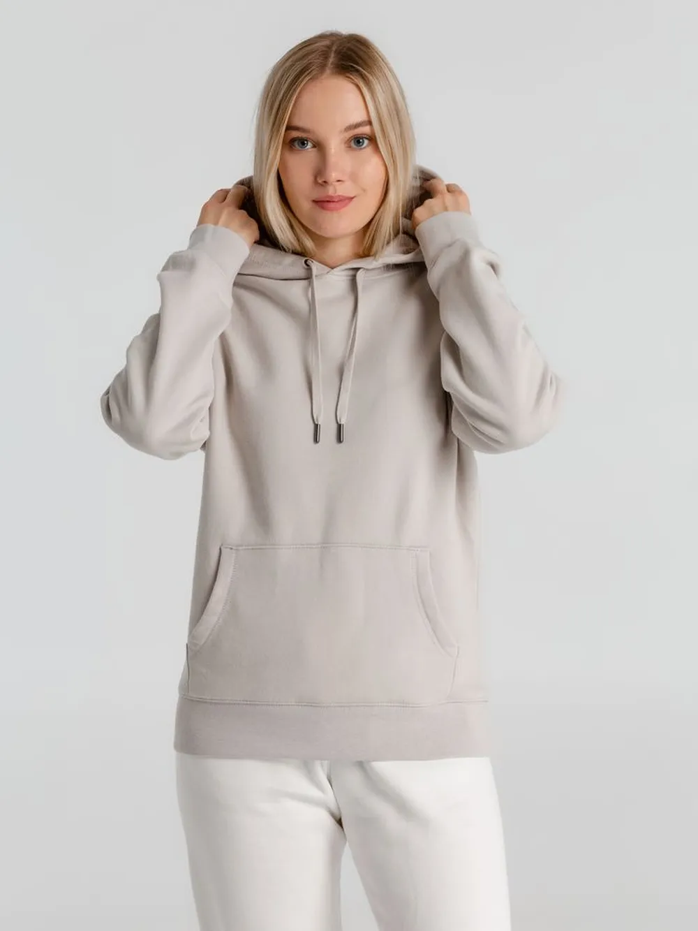 Толстовка с капюшоном унисекс King, дымчато-серая, размер M заказать онлайн с вашим дизайном на заказ в Москве и области