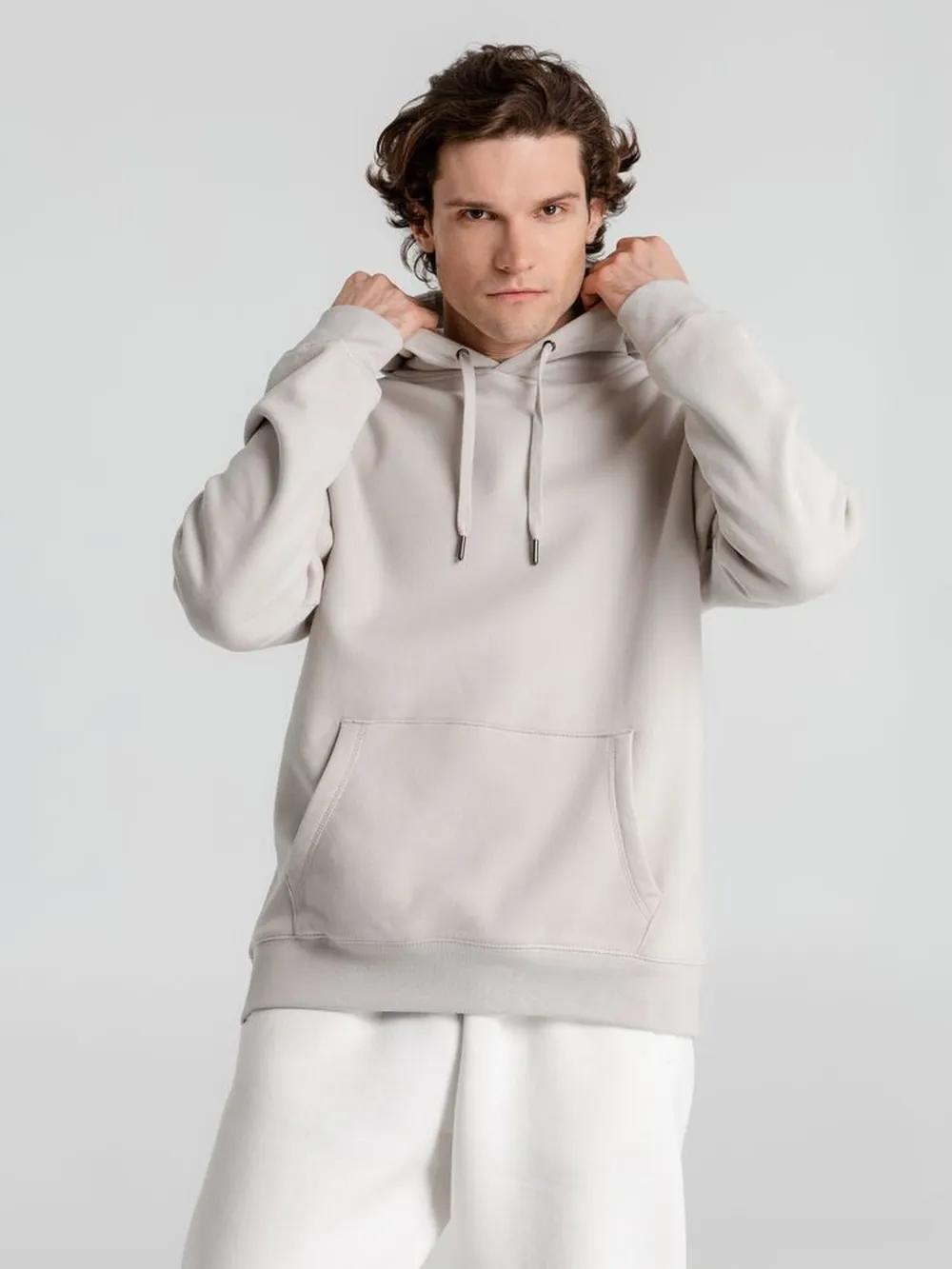 Толстовка с капюшоном унисекс King, дымчато-серая, размер M заказать онлайн с вашим дизайном на заказ в Москве и области