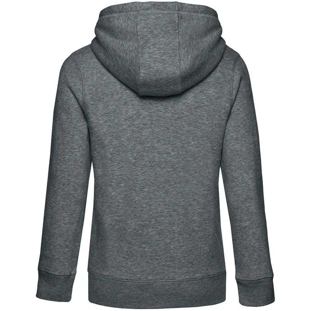 Толстовка с капюшоном женская Queen, темно-серый меланж, размер M заказать онлайн с вашим дизайном на заказ в Москве и области