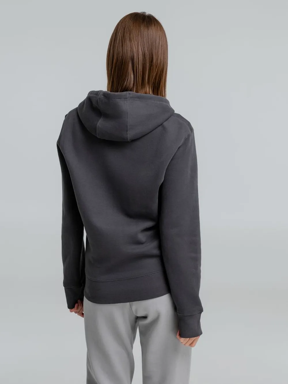 Толстовка на молнии с капюшоном унисекс King, темно-серая заказать онлайн с вашим дизайном на заказ в Москве и области