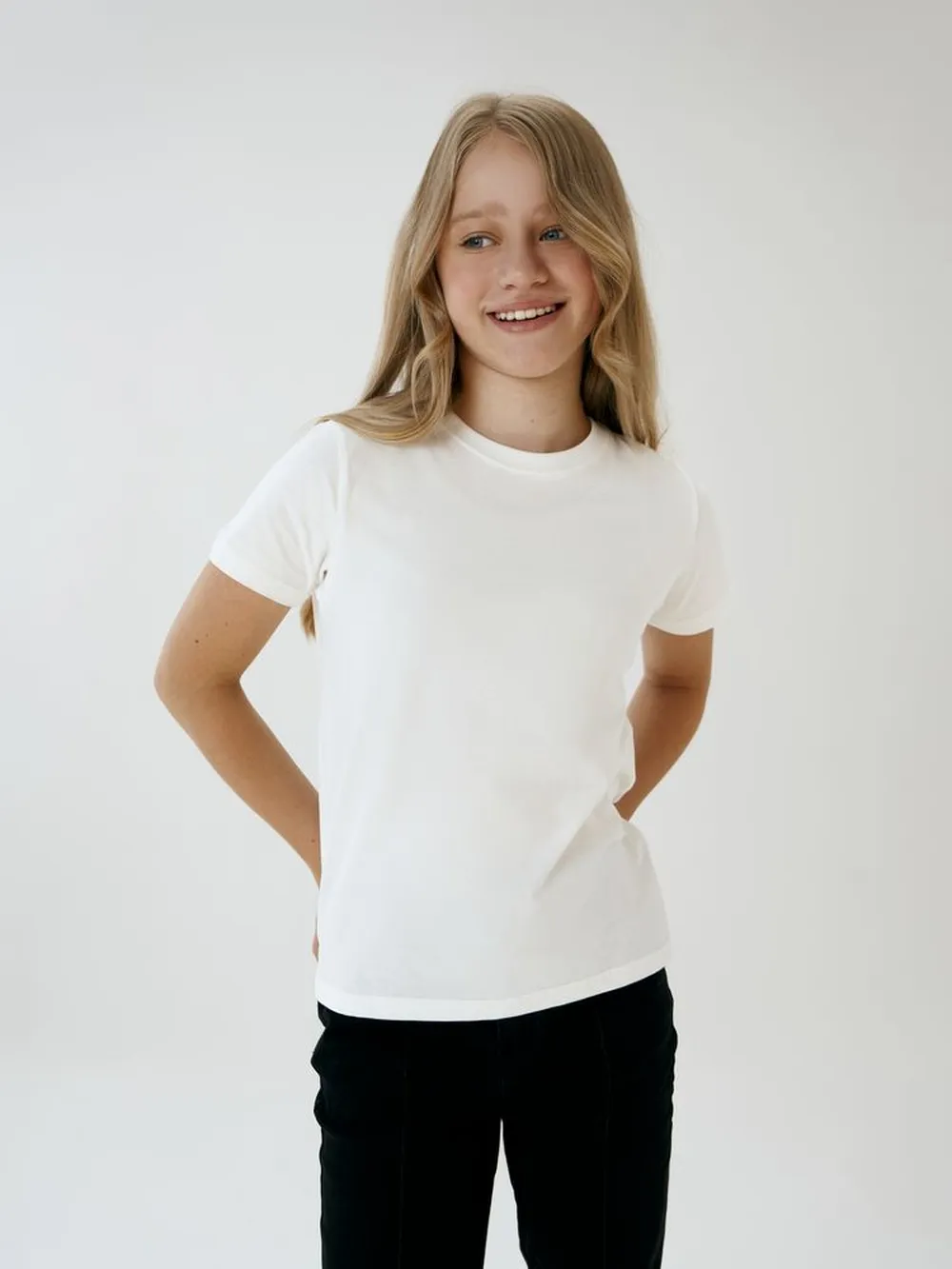 Футболка детская T-Bolka Kids, белая (теплый оттенок), 12 лет заказать онлайн с вашим дизайном на заказ в Москве и области
