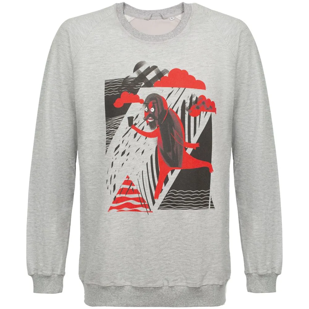 Свитшот «Преодолень», серый меланж, размер S заказать онлайн с вашим дизайном на заказ в Москве и области