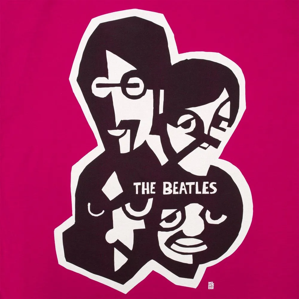 Футболка женская «Меламед. The Beatles», ярко-розовая (фуксия), размер S заказать онлайн с вашим дизайном на заказ в Москве и области