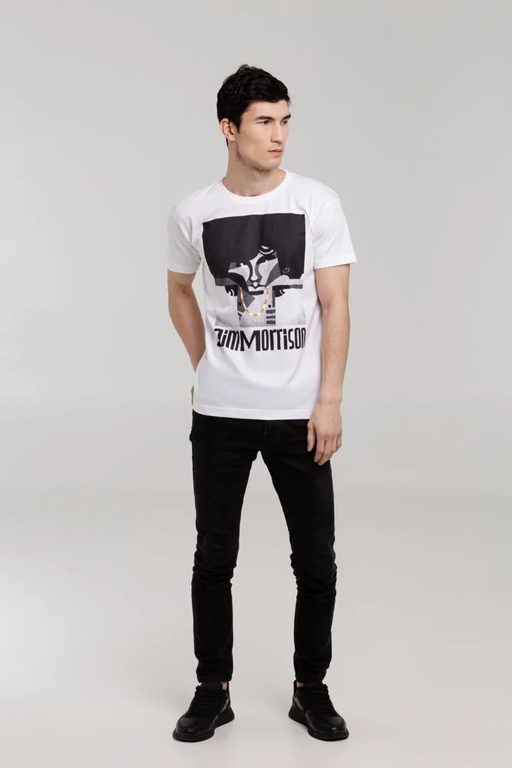 Футболка «Меламед. Jim Morrison», белая, размер XL заказать онлайн с вашим дизайном на заказ в Москве и области