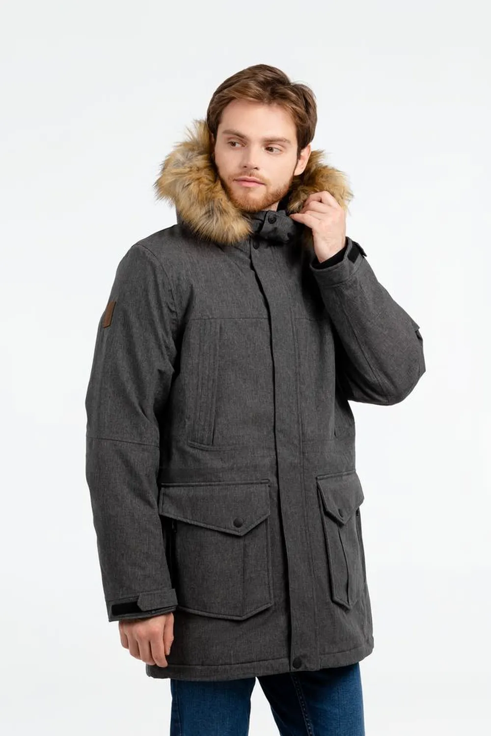 Парка мужская Explorer серый меланж, размер 3XL заказать онлайн с вашим дизайном на заказ в Москве и области