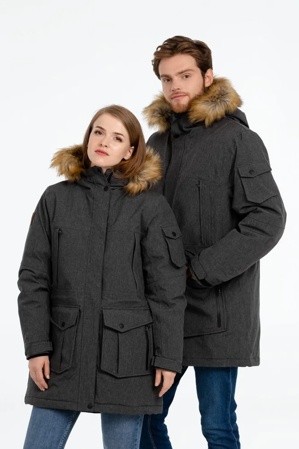 Парка женская Explorer серый меланж, размер L заказать онлайн с вашим дизайном на заказ в Москве и области