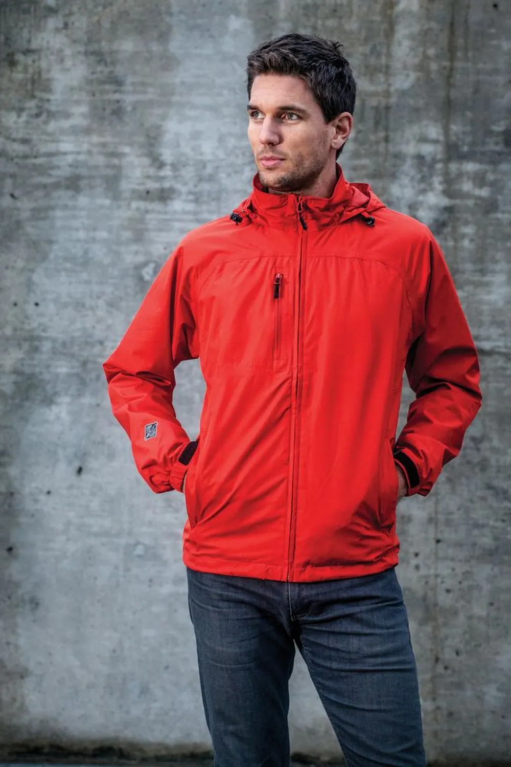 Ветровка мужская Stratus черная, размер XL заказать онлайн с вашим дизайном на заказ в Москве и области