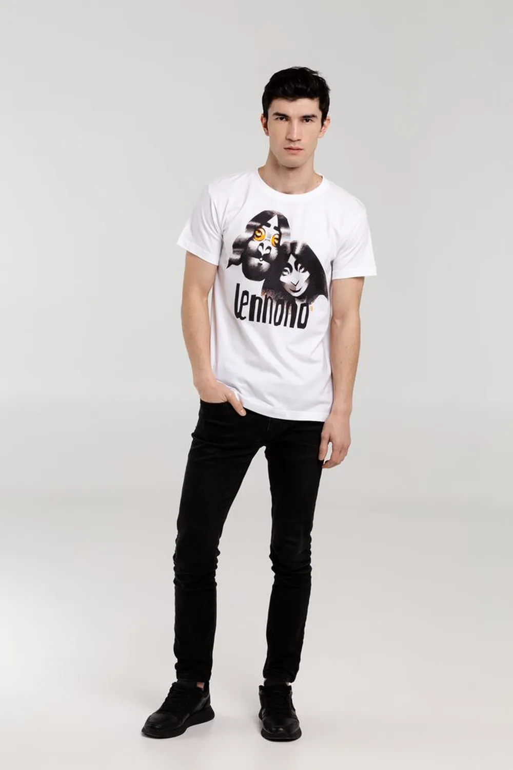 Футболка «Меламед. John Lennon, Yoko Ono», белая, размер L заказать онлайн с вашим дизайном на заказ в Москве и области