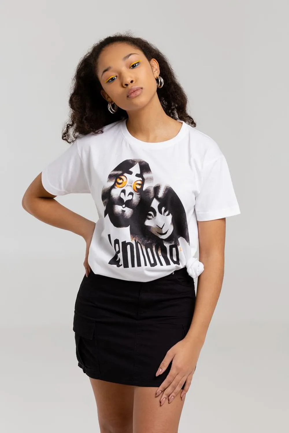 Футболка «Меламед. John Lennon, Yoko Ono», белая, размер L заказать онлайн с вашим дизайном на заказ в Москве и области