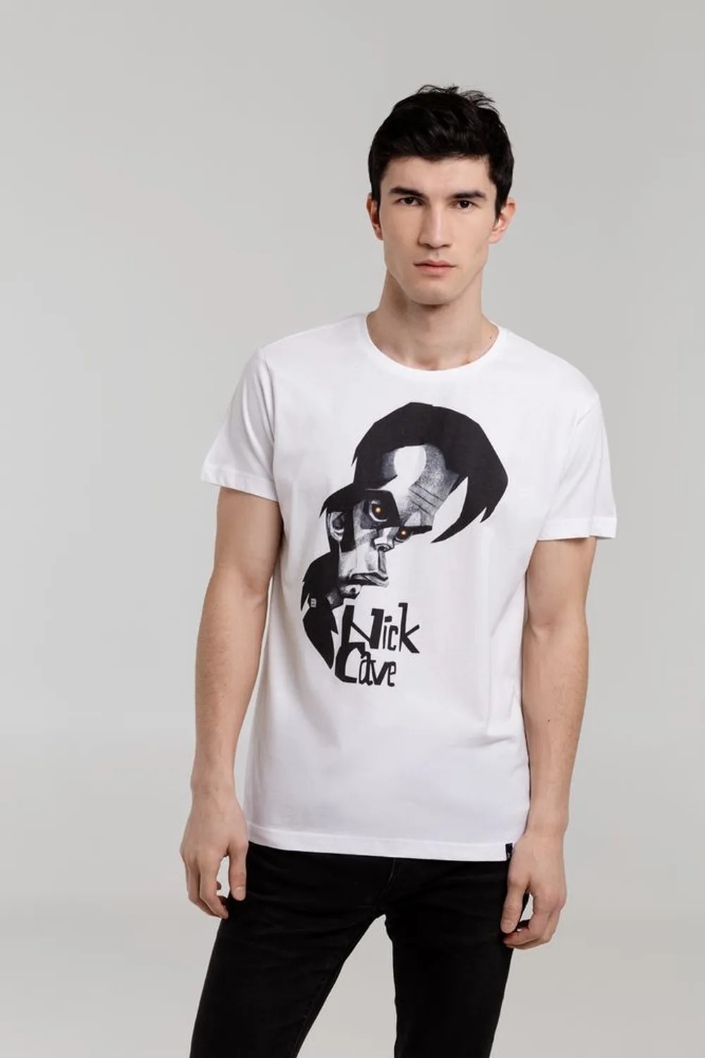 Футболка «Меламед. Nick Cave», белая, размер M заказать онлайн с вашим дизайном на заказ в Москве и области