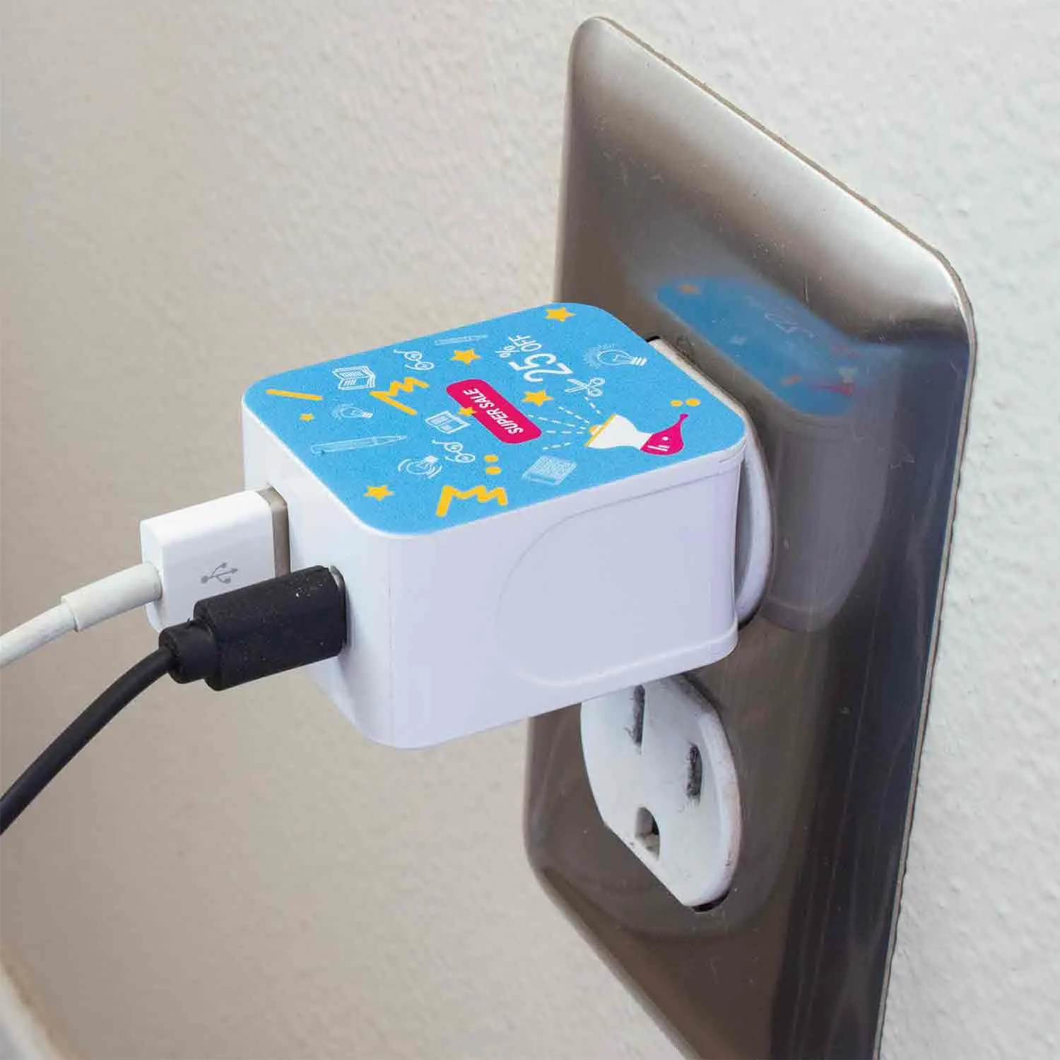 Двойное USB зарядное устройство Type-C – 20 Вт заказать онлайн с вашим дизайном на заказ в Москве и области
