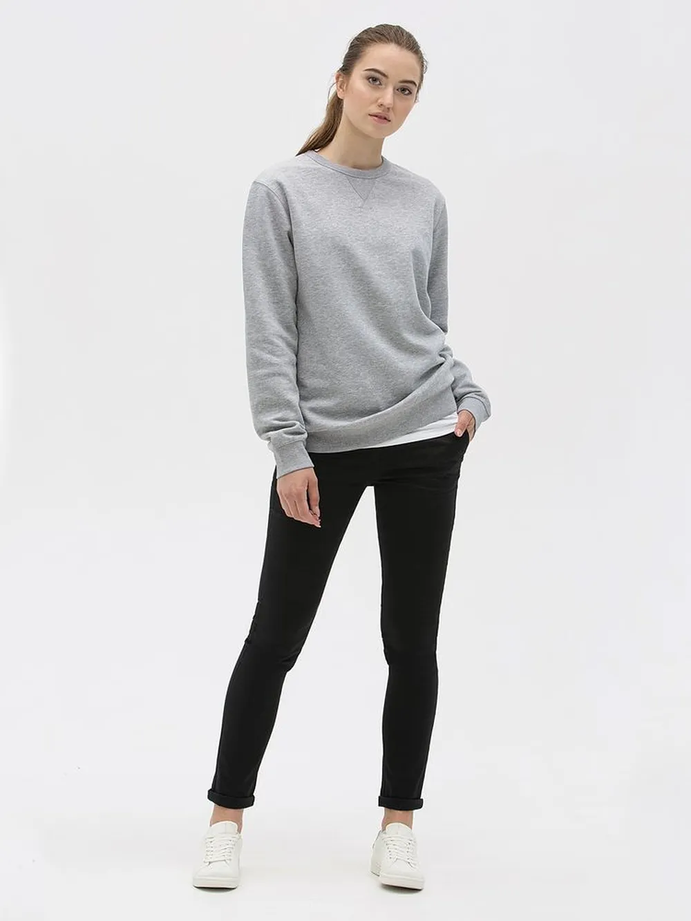 Толстовка унисекс Sully, светло-серый меланж, размер S заказать онлайн с вашим дизайном на заказ в Москве и области