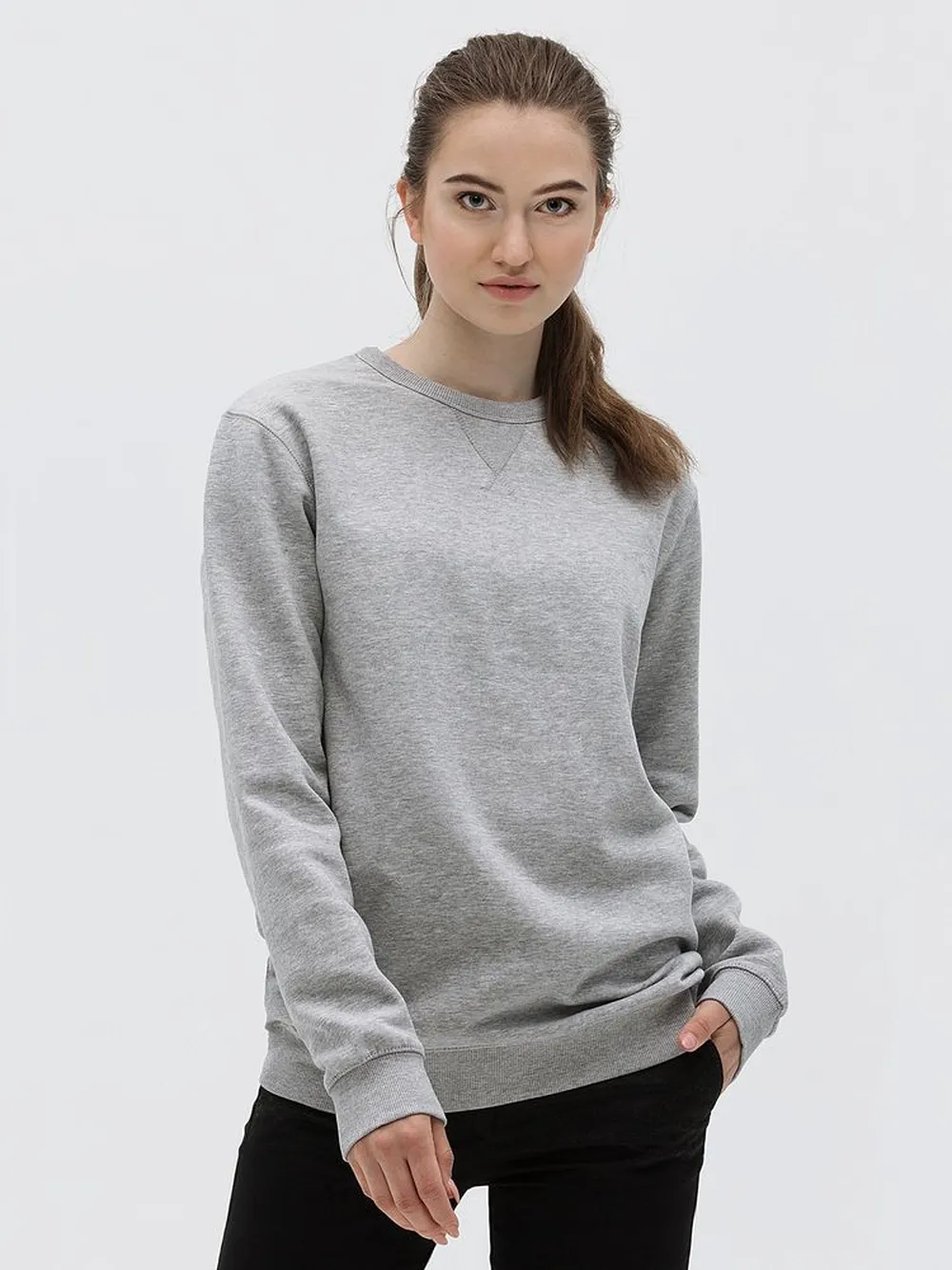 Толстовка унисекс Sully, светло-серый меланж, размер S заказать онлайн с вашим дизайном на заказ в Москве и области