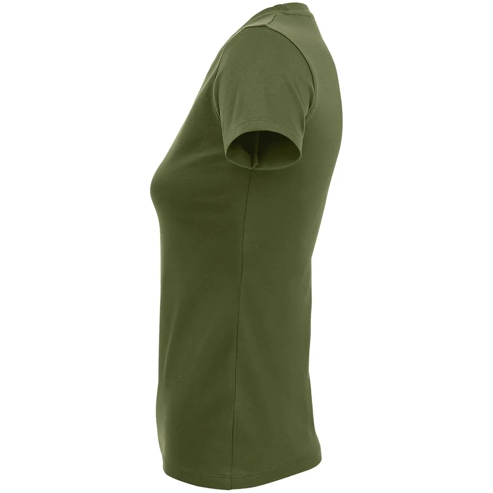 Футболка женская Imperial Women 190, зеленый хаки заказать онлайн с вашим дизайном на заказ в Москве и области