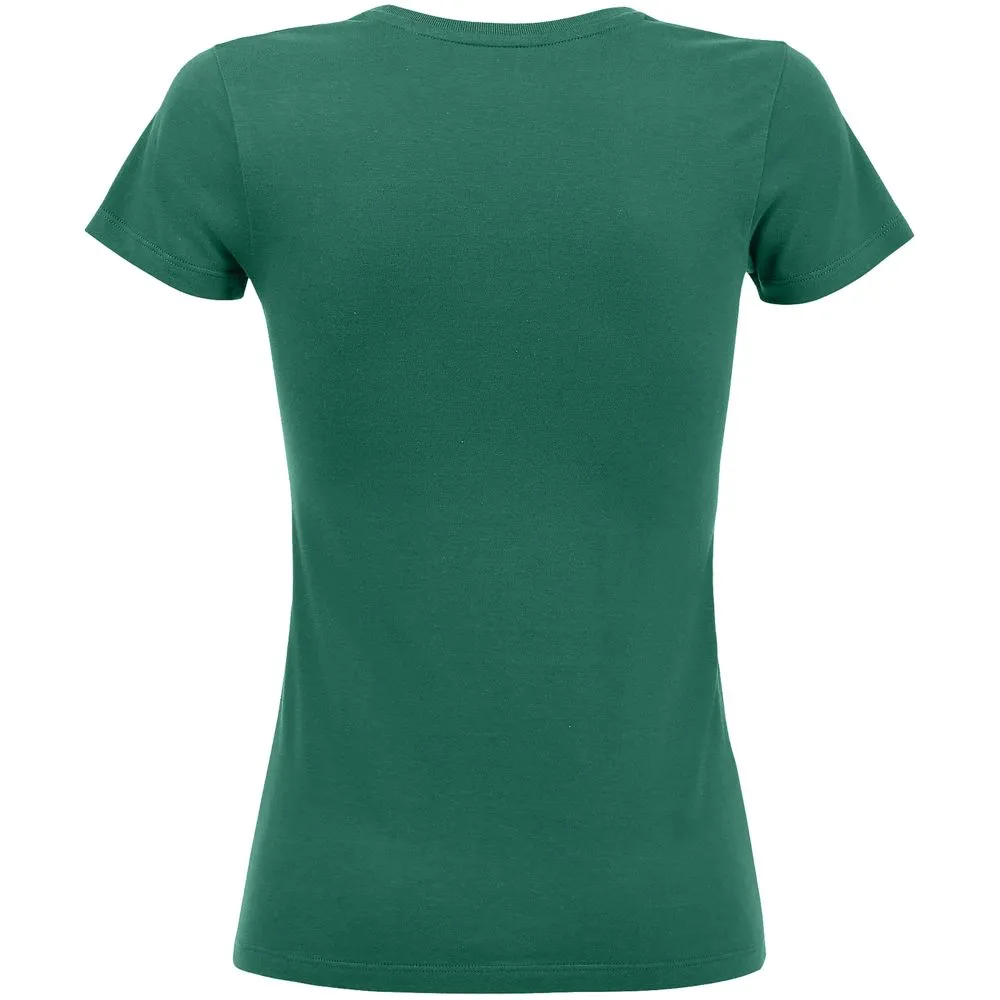 Футболка женская Metropolitan, изумрудно-зеленая, размер S заказать онлайн с вашим дизайном на заказ в Москве и области