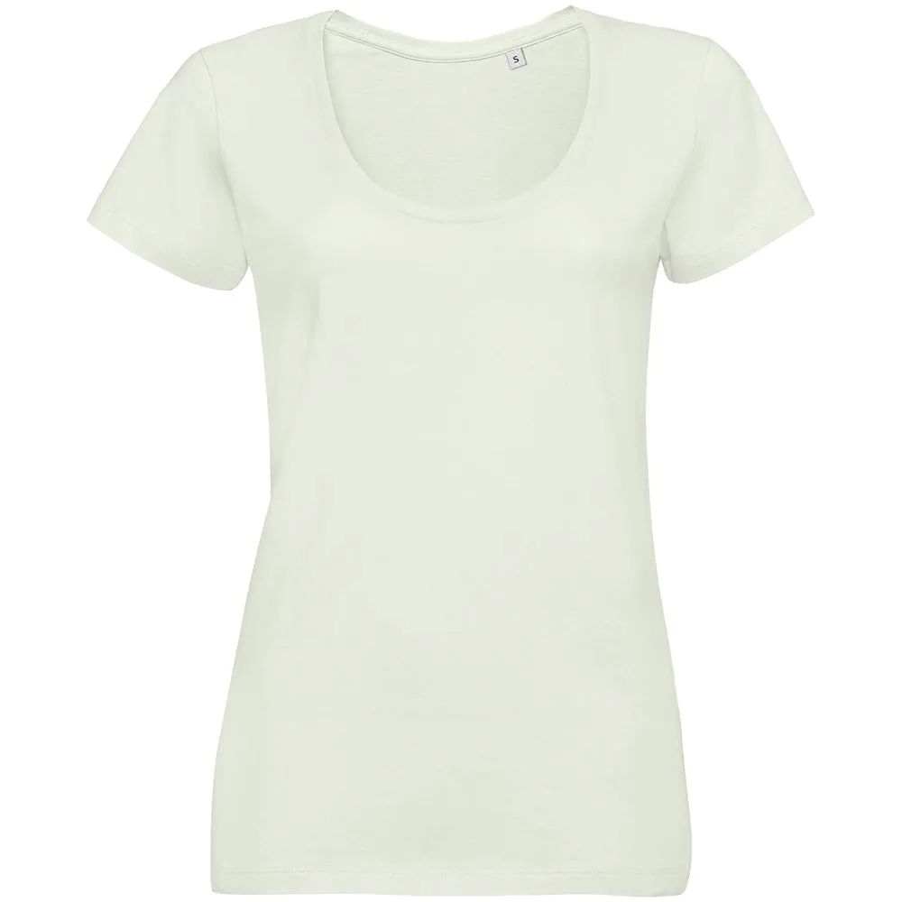 Футболка женская Metropolitan, зеленая, размер S заказать онлайн с вашим дизайном на заказ в Москве и области