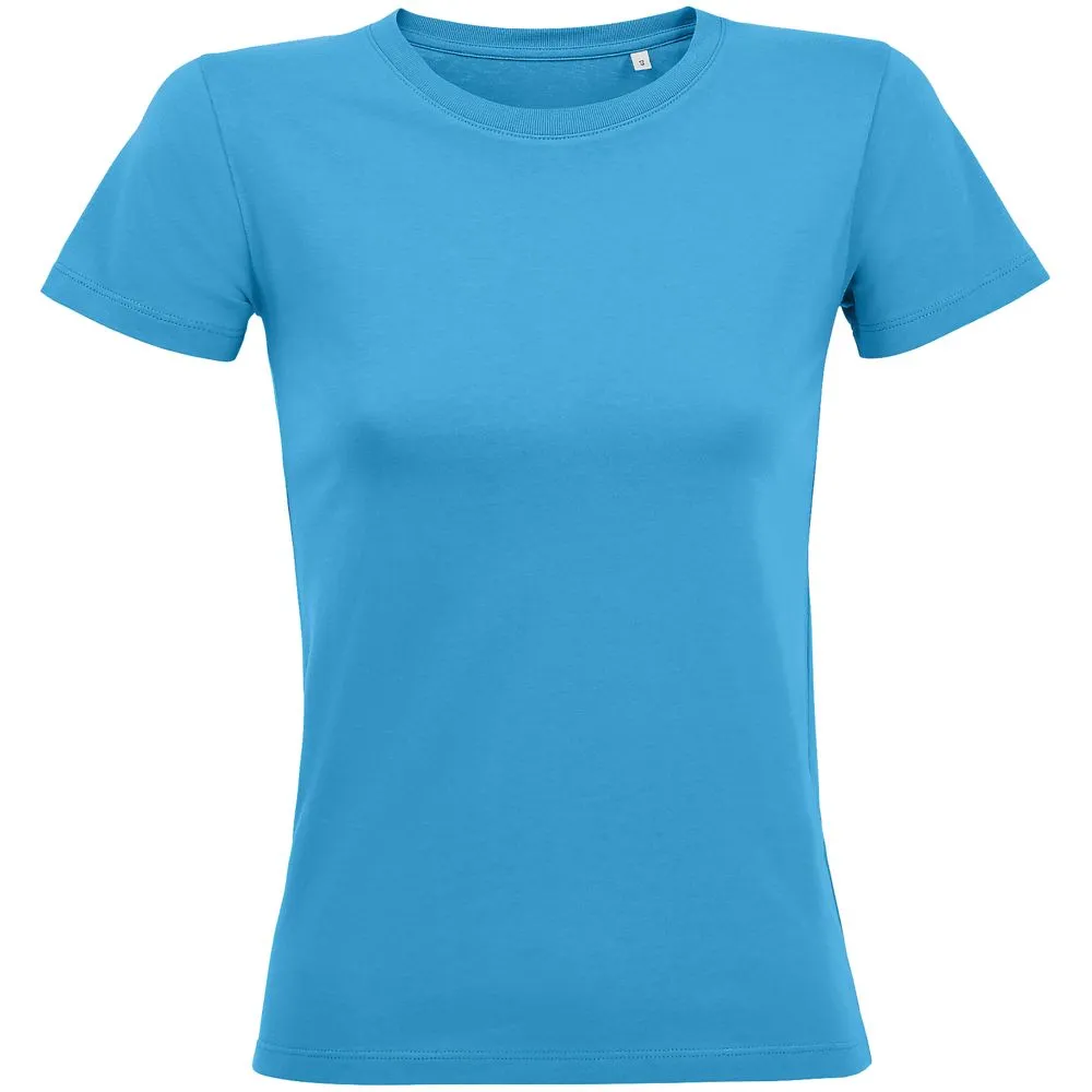 Футболка женская Regent Fit Women, ярко-бирюзовая, размер M заказать онлайн с вашим дизайном на заказ в Москве и области