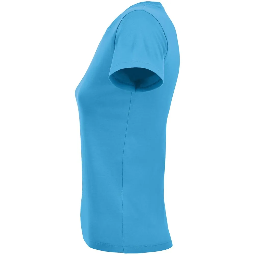 Футболка женская Regent Fit Women, ярко-бирюзовая, размер XL заказать онлайн с вашим дизайном на заказ в Москве и области