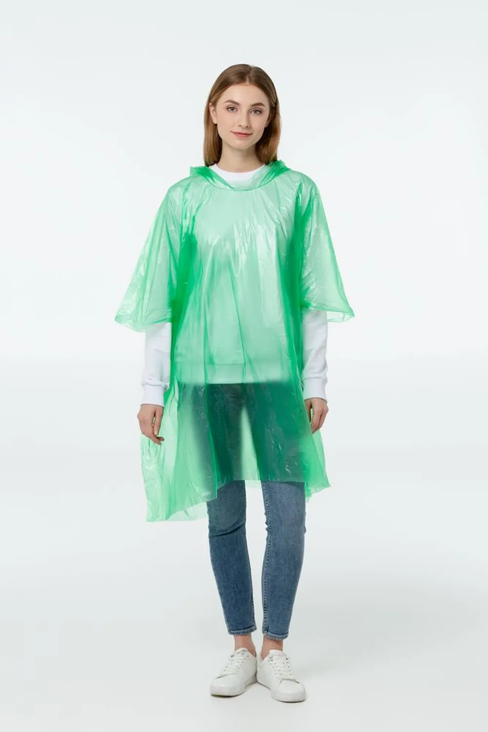 Дождевик-пончо RainProof, зеленый заказать онлайн с вашим дизайном на заказ в Москве и области