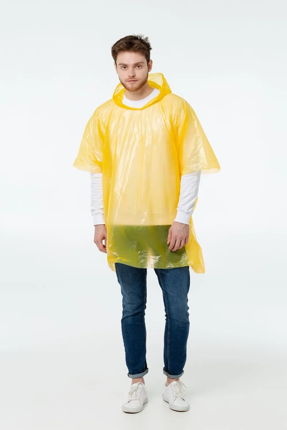Дождевик-пончо RainProof, желтый заказать онлайн с вашим дизайном на заказ в Москве и области