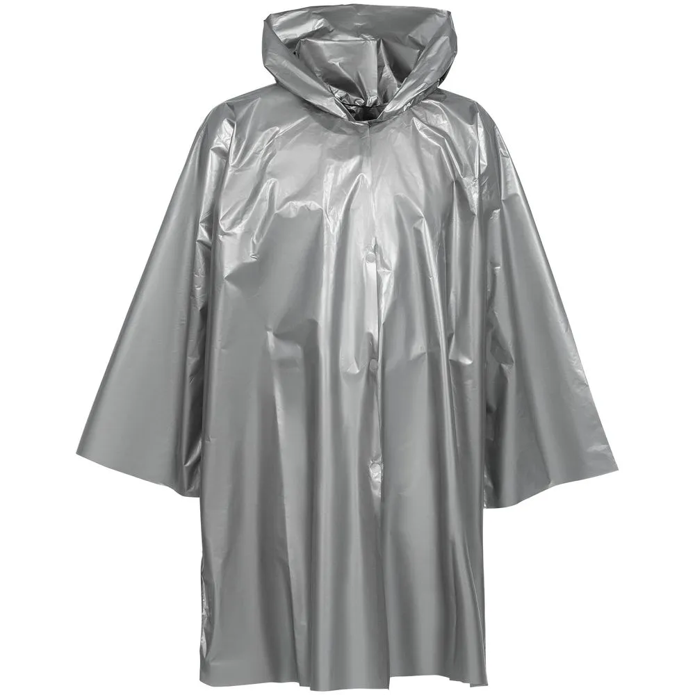Дождевик-плащ CloudTime, серебристый заказать онлайн с вашим дизайном на заказ в Москве и области